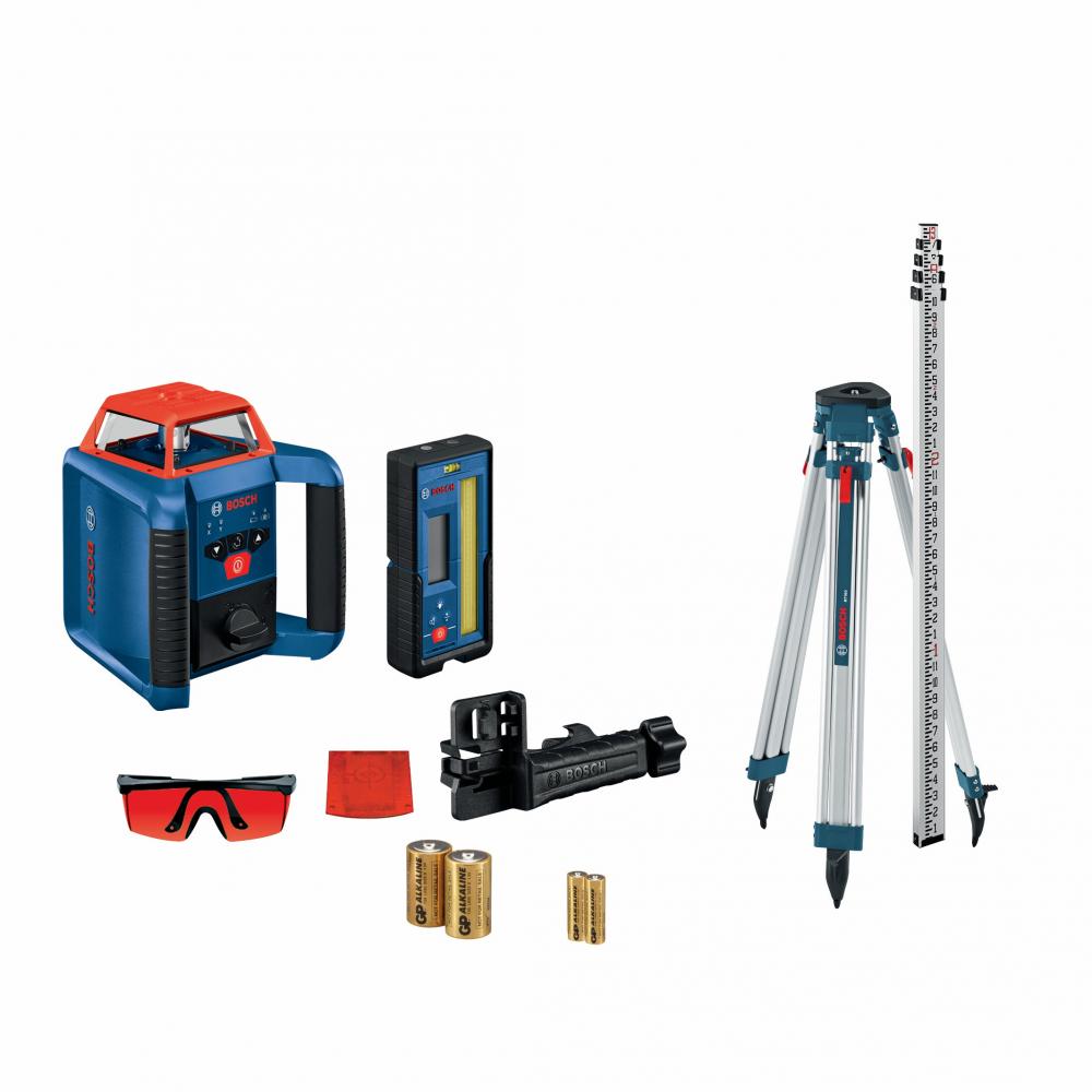 Ensemble laser rotatif à nivellement automatique