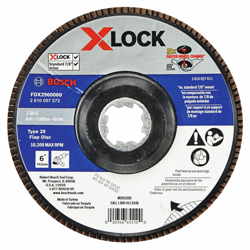 Disque à lamelles X-LOCK de 6 po, grain 60