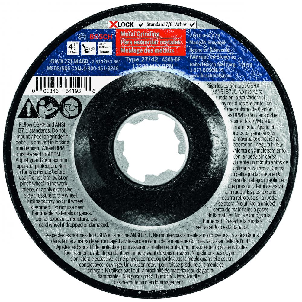 Disque à meuler X-LOCK de 4-1/2 po