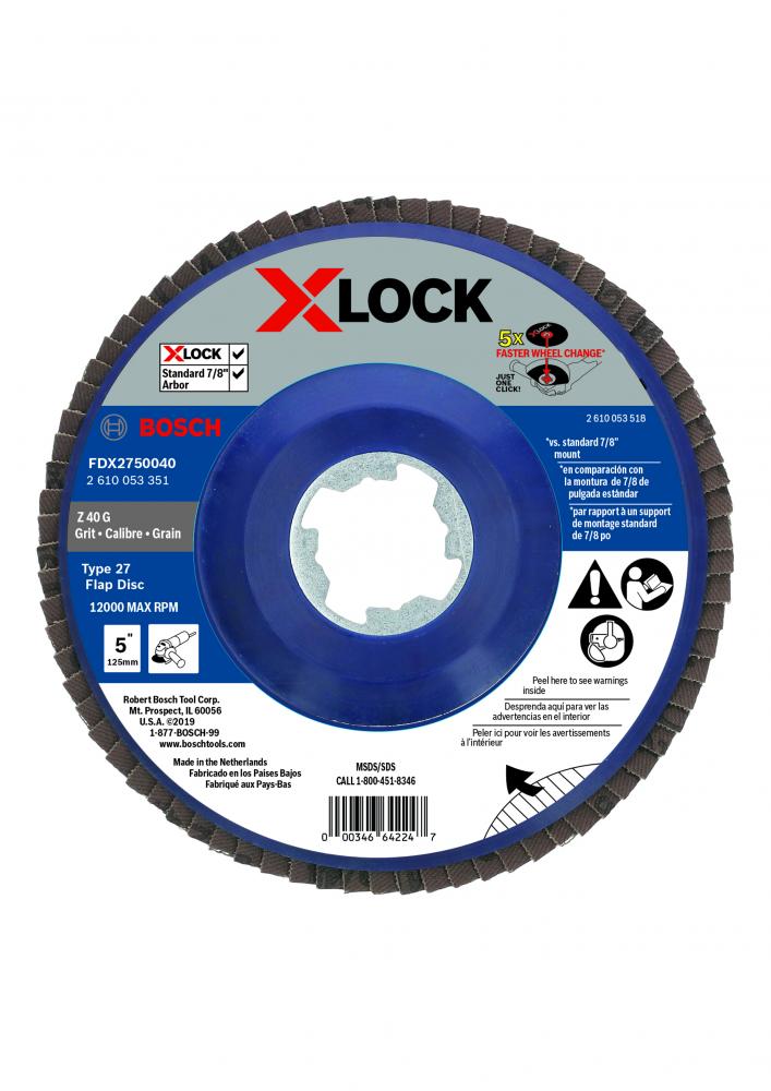 Disque à lamelles X-LOCK de 5 po, grain 40