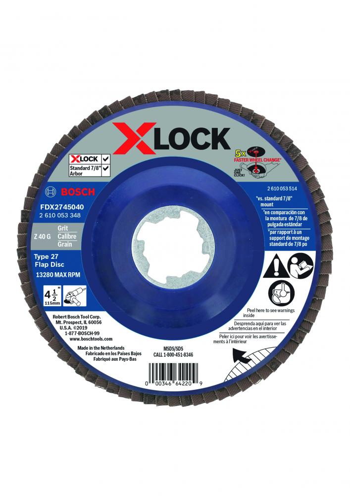 Disque à lamelles X-LOCK de 4-12 po, grain 40