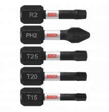 Bosch ITV105 - Ensemble de 5 embouts de vissage de 1 po