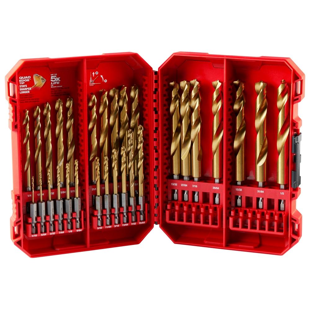 Jeu de mèches en titane SHOCKWAVE Impact Duty™ RED HELIX™  - 29PC