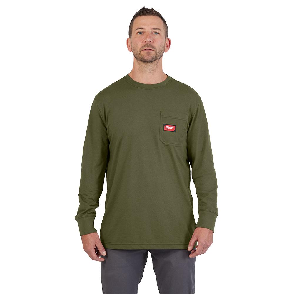 GRIDIRON™ T-Shirt à poche - Manches longues Vert M