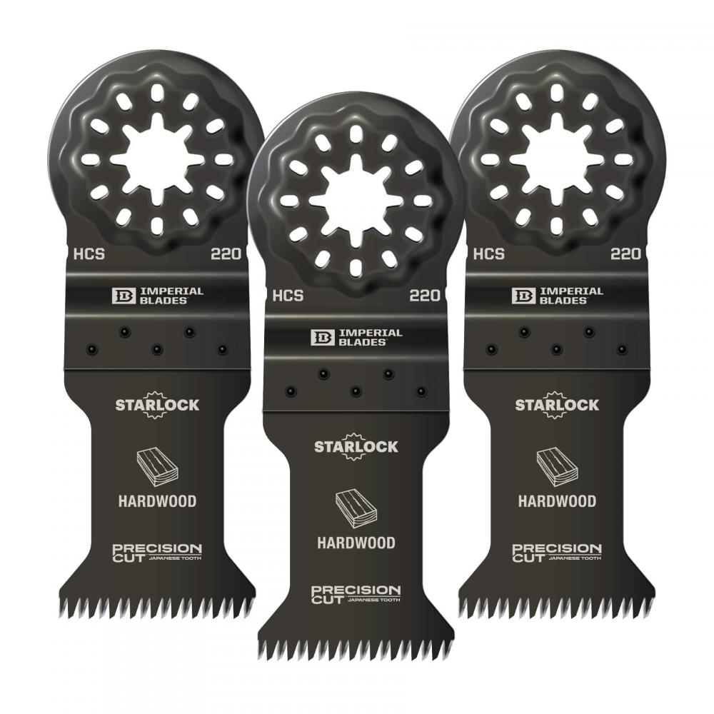 Lames impériales IBSL220-3 Starlock™ 1-3/8&#34; Lame en bois dur à denture japonaise, 3PC