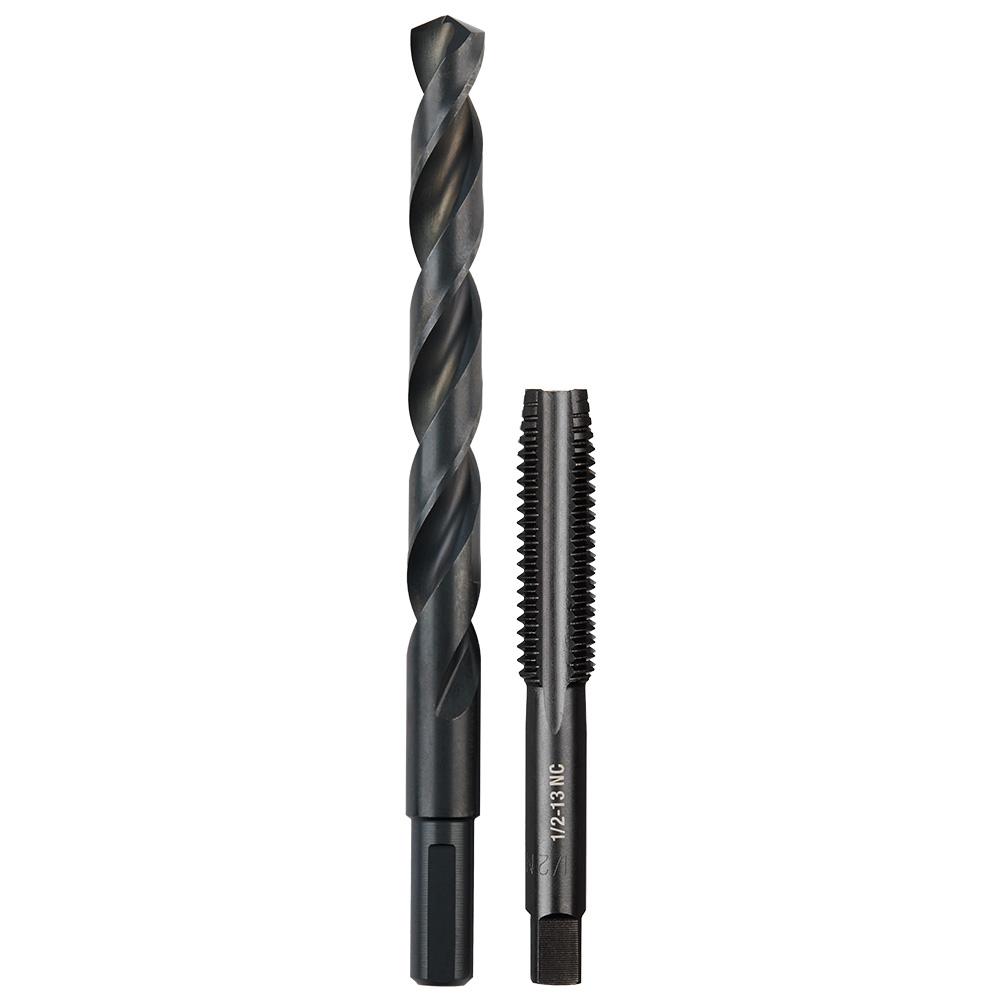 Taraud intermédiaire à goujure droite de 1/2 po-13 NC et foret de 27/64 po