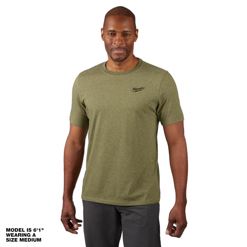 T-shirt de travail hybride à manches courtes (M) – Vert