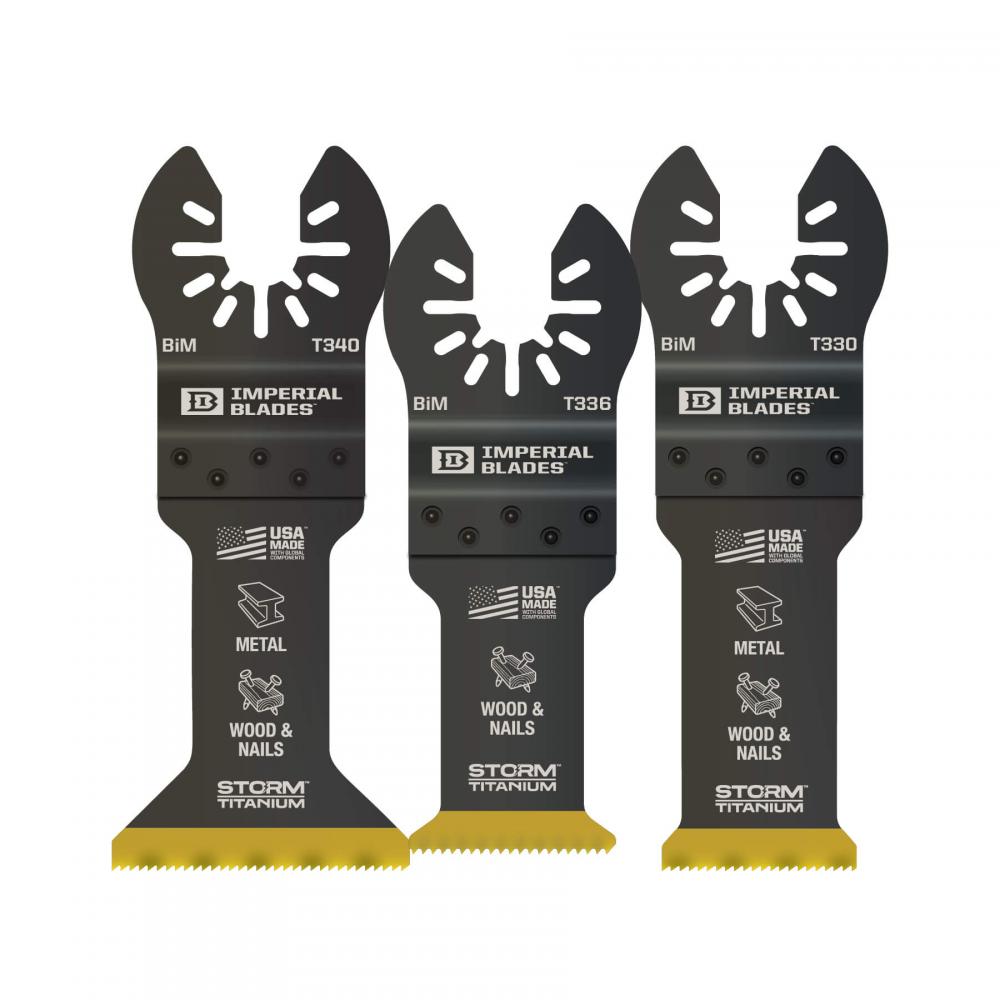 Lames Imperial IBOATV-3 One Fit™ Storm Titanium Metal/Wood Variety Pack, 3PC
