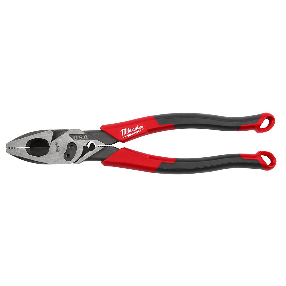 Pinces pour monteur de lignes de 9 po avec prise confortable, sertisseuse et coupe-boulon