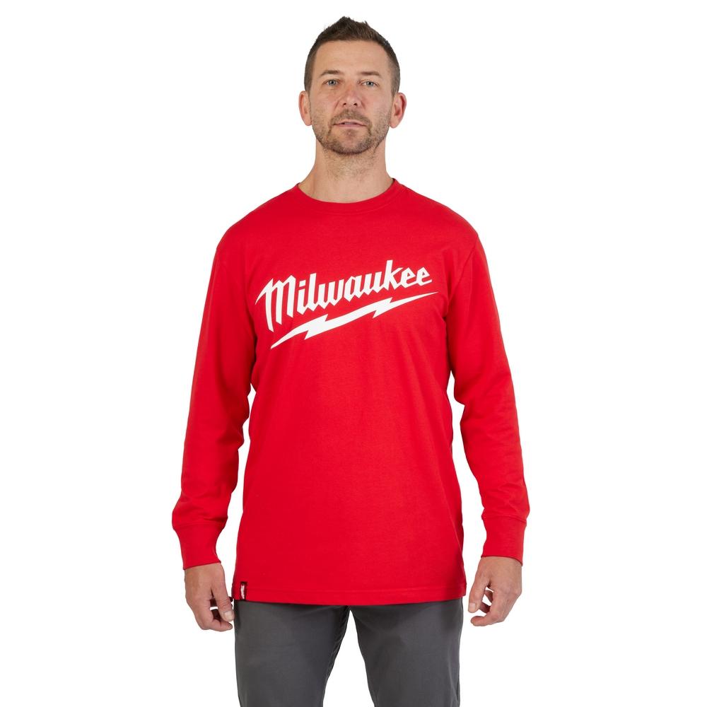 T-Shirt Heavy Duty - Logo à manches longues rouge 3X