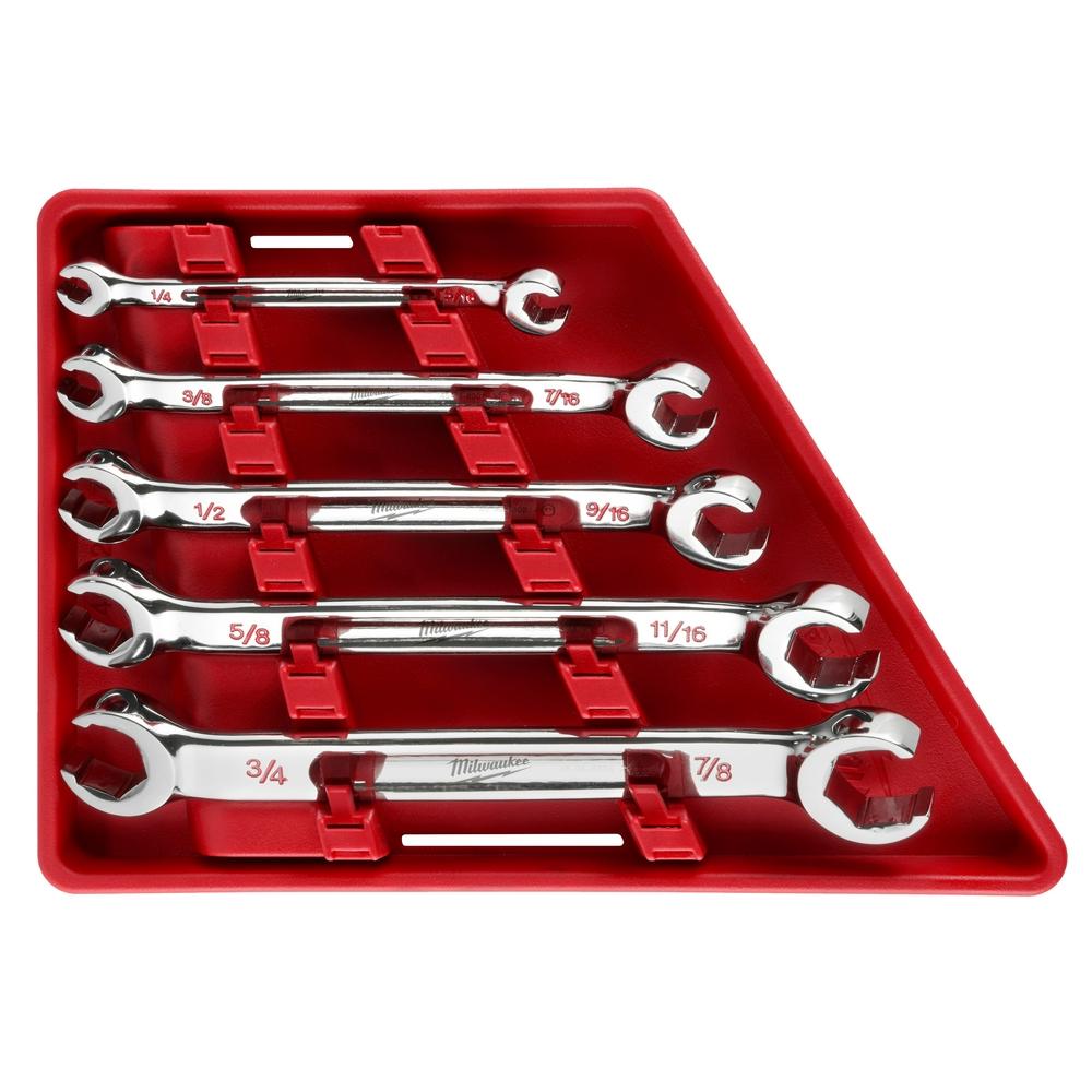 Ensemble de 5 clés polygonales ouvertes à double extrémité – SAE