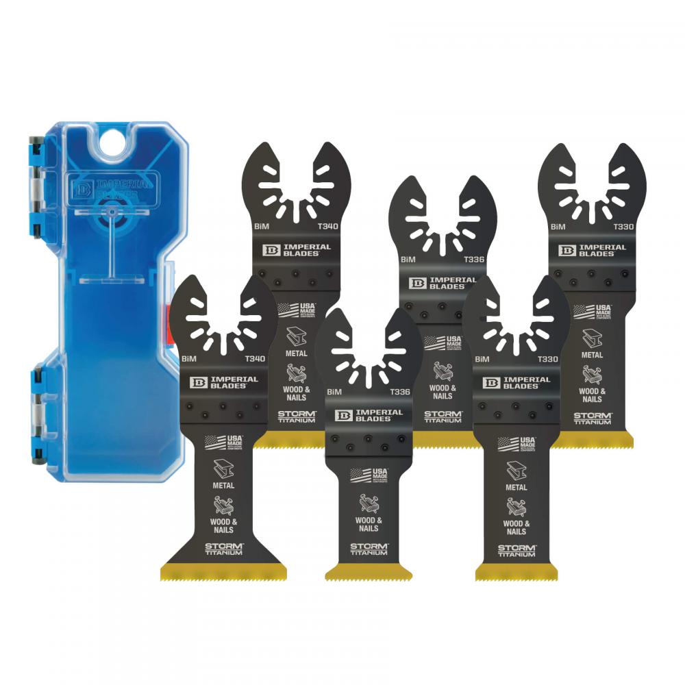 Lames impériales IBOATV-6 One Fit™ Storm Titanium Metal/Wood Variety Pack, 6PC + étui gratuit