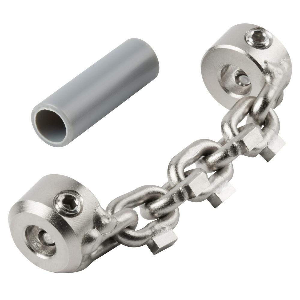 Cogneur de chaîne en carbure 1-1/2&#34; pour câble de serpent de chaîne 5/16&#34;.
