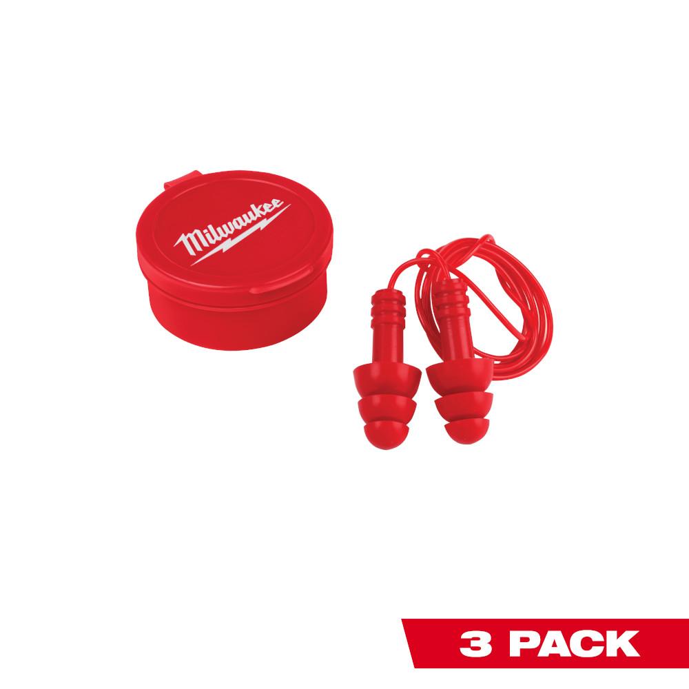 3PK Bouchons d&#39;oreille réutilisables avec cordon