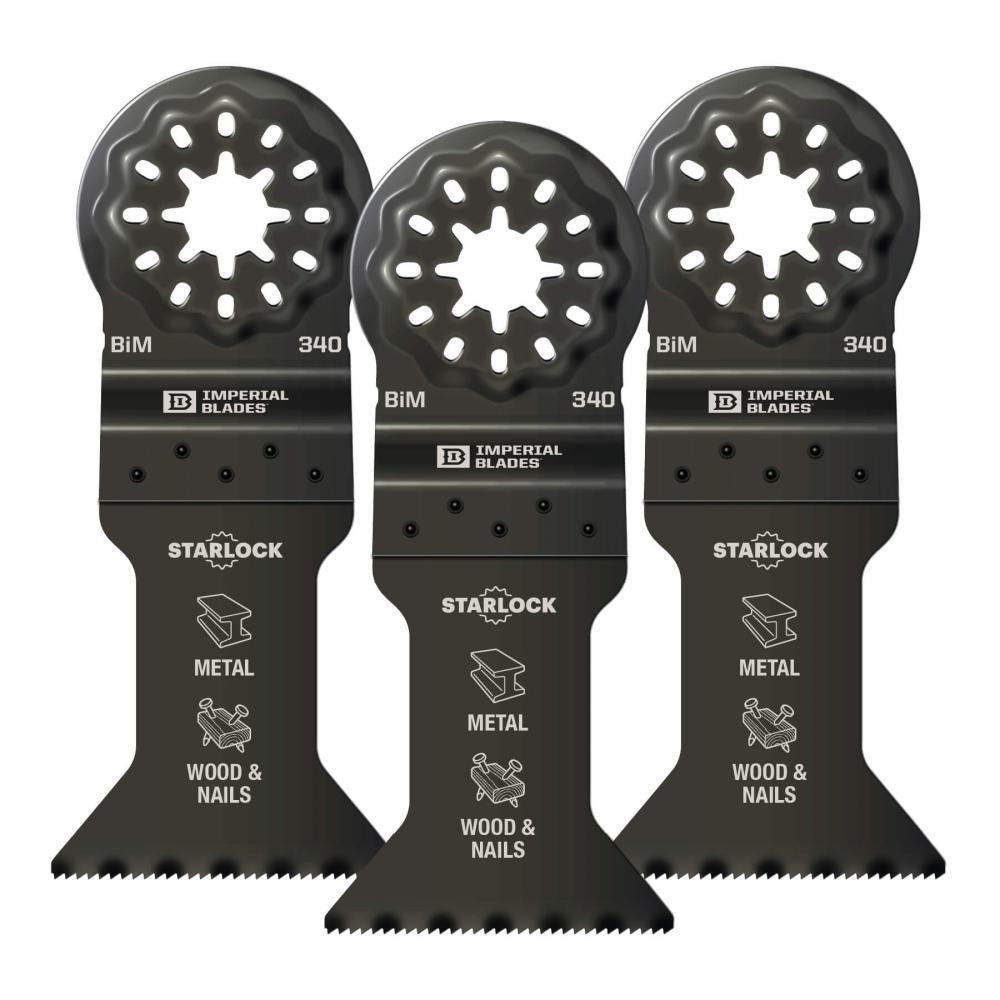 Lames Imperial IBSL340-3 Starlock™ 1-3/4&#34; Lame standard en métal, 3PC
