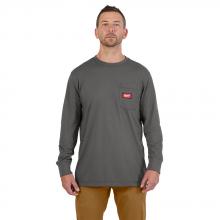 Milwaukee 606G-M - GRIDIRON™ T-Shirt à poche - Gris à manches longues M