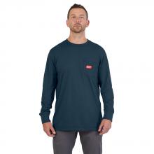 Milwaukee 606BL-M - GRIDIRON™ T-Shirt à poche - Manches longues Bleu M