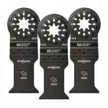 Milwaukee IBSL200-3 - Lames Imperial IBSL200-3 Starlock™ 1-3/8" Lame à bois standard, 3PC