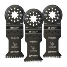Milwaukee IBSL220-3 - Lames impériales IBSL220-3 Starlock™ 1-3/8" Lame en bois dur à denture japonaise, 3PC