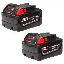 Milwaukee 48-11-1822 - Batterie M18 18V Lithium-Ion à capacité étendue (XC) 3,0 Ah REDLITHIUM (2 Pack)