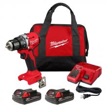Milwaukee 3601-22CT - Ensemble de perceuse-visseuse sans balais compacte de 1/2 pouce M18 avec 2 blocs-piles