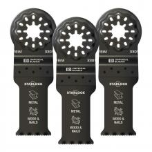 Milwaukee IBSL330-3 - Lames Imperial IBSL330-3 Starlock™ 1-1/8" Lame standard pour métal, 3PC