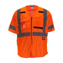 Milwaukee 48-73-5146 - Gilet de sécurité orange haute visibilité de classe 3 – G/TG