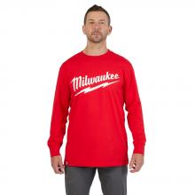 Milwaukee 608R-L - T-Shirt Heavy Duty - Logo Manches Longues Rouge L