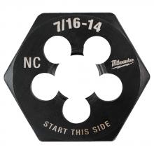 Milwaukee 49-57-5355 - Filière hexagonale de 1 po – 7/16 po-14 NC