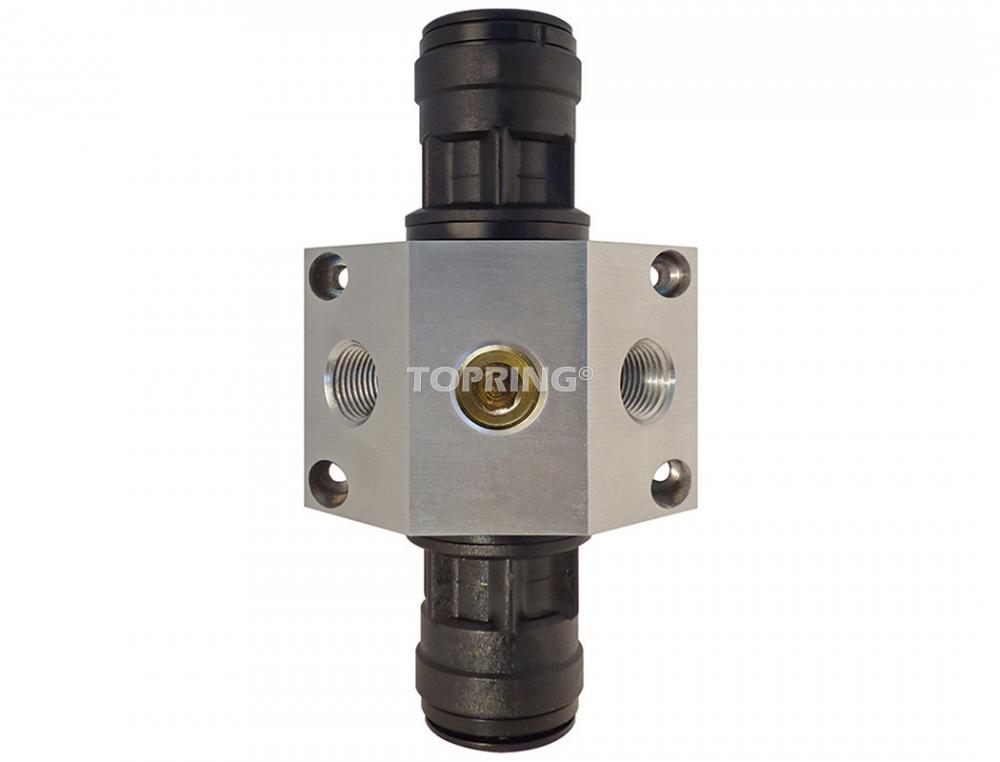 Dist. alu (2)22mm x (2/3)3/8(F)NPT AIRLINE