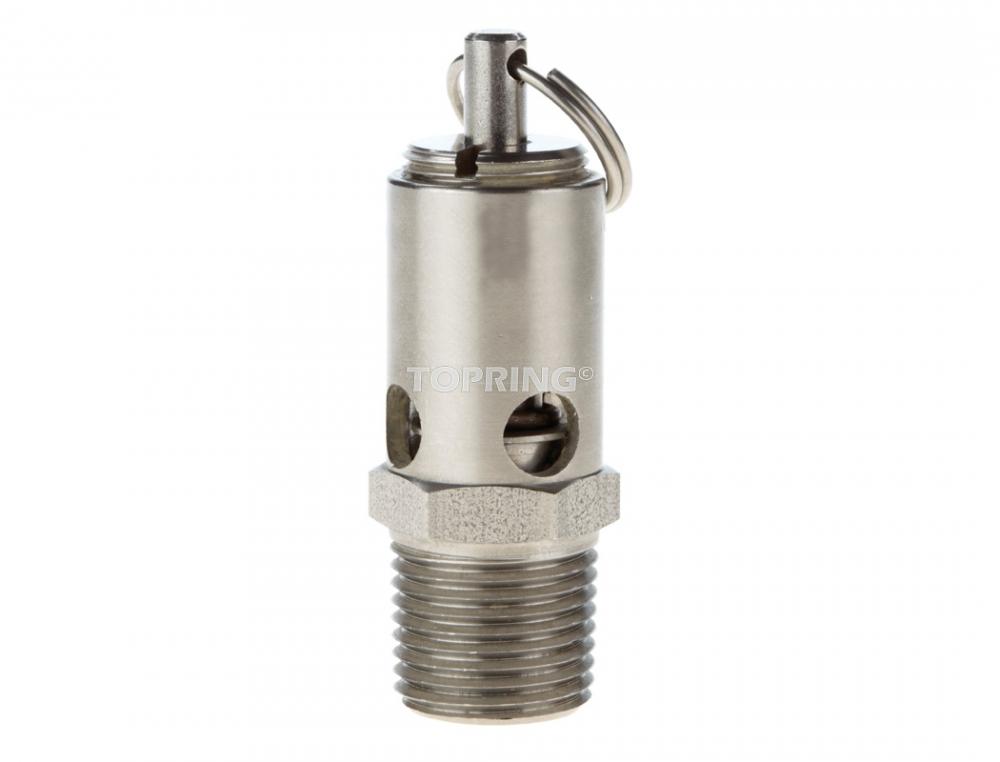 Soupape de sécurité en acier inoxydable 125 PSI 1/2 (M) NPT
