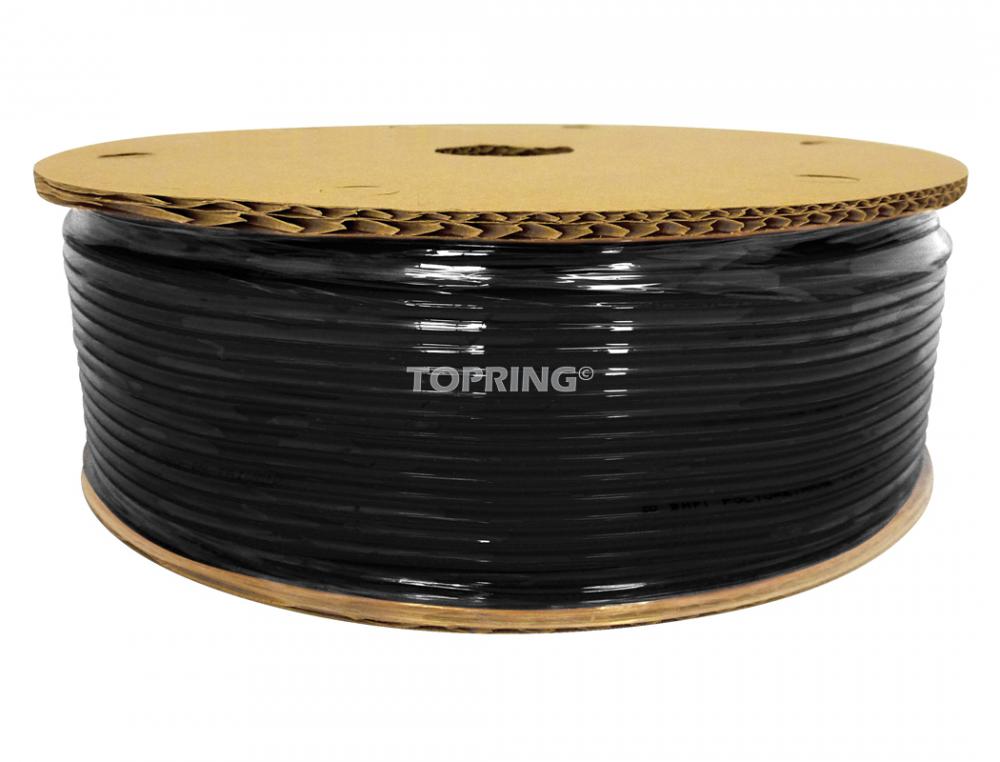 Bobine de tube noir 6 mm D.E. de 100 m