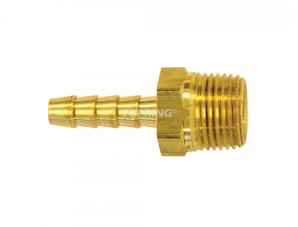 Adaptateur en laiton barbillon 3/8 à 1/4 (M) NPT (10 unités)