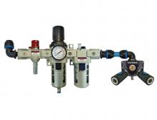 Topring 08.632.05 - Unité combinée FRL avec distributeur et 2 raccords en composite 1/4 industriel pour 25 mm S08