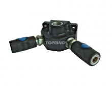 Topring 20.705 - Distributeur mural en aluminium 1/2 (F) NPT avec 2 raccords rapides 1/4 industriel