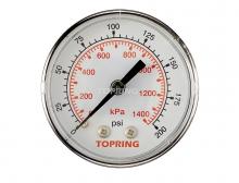 Topring 55.45 - Manomètre 2-1/2" - 1/4NPT CBM 0-200