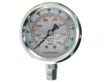 Topring 55.92 - Manomètre gly. 4" - 1/4NPT LM 0-100 inox