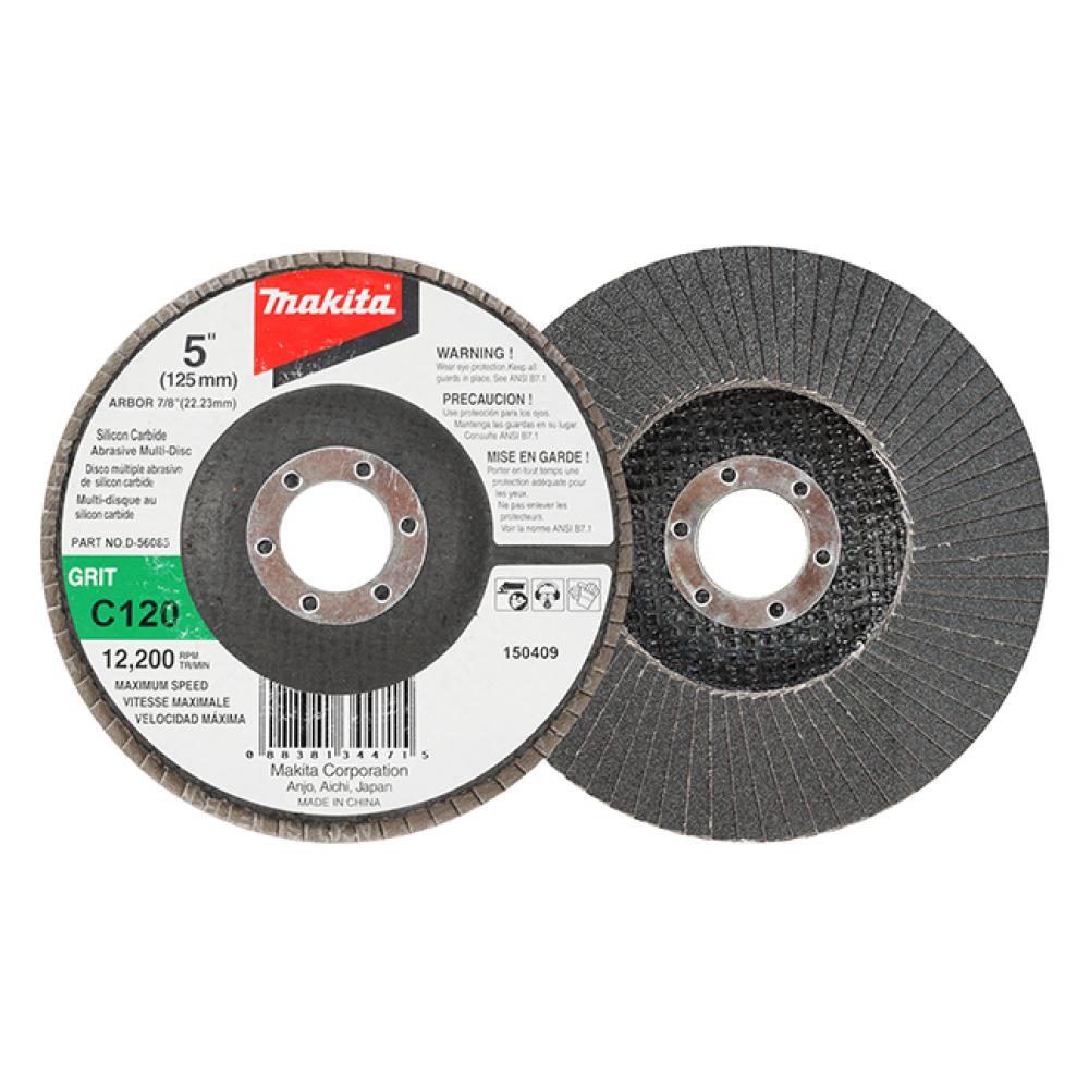 Disque à lamelles 5&#34; x 7/8&#34; -  Type 27 - Grain C120