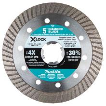 Makita E-07244 - Lame diamantee X-LOCK 5 po a contour turbo pour la coupe de la ma?§onnerie (E-07244