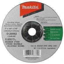 Makita D-20862 - Meules pour maçonnerie 7" x 1/4" x 7/8" - T27
