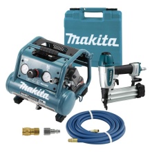 Makita DK0129X1 - Ensemble compresseur d air 0,5 HP, s rie silencieuse, compact 1 gallon et cloueuse de pointes calibr