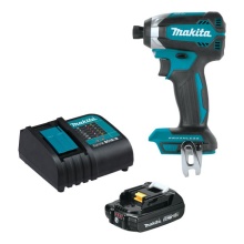 Makita DTD153SAX2 - Tournevis chocs sans balai 1/4 po 18V LXT, ensemble 2,0Ah x1