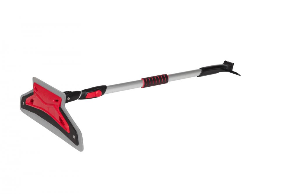 Snow brush, 63&#34; with EVA complete head, telescopic, Garant