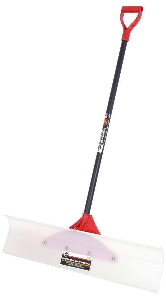 Snow pusher, 36&#34; UHMW, black fiberglass hdle, kd, dh, Garant (bilingual)