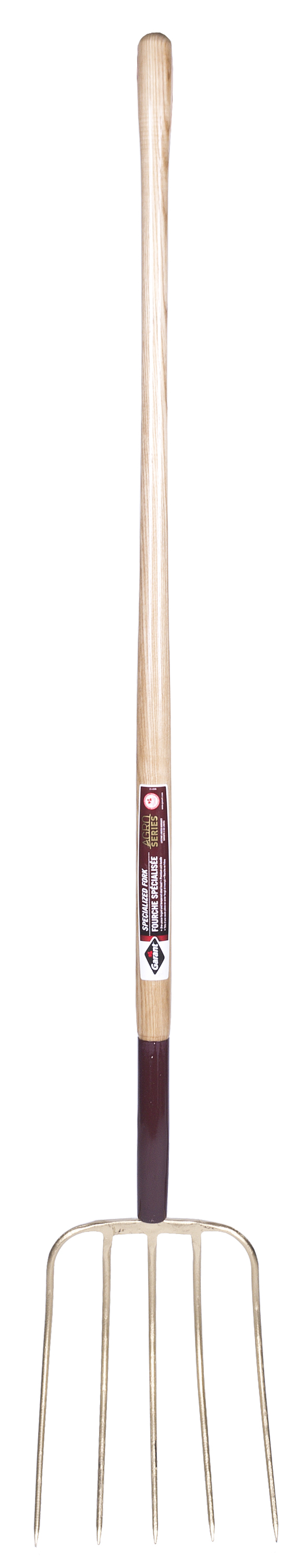 Barn fork, 5 tines/16&#34;, wood handle, lh, Agro Series