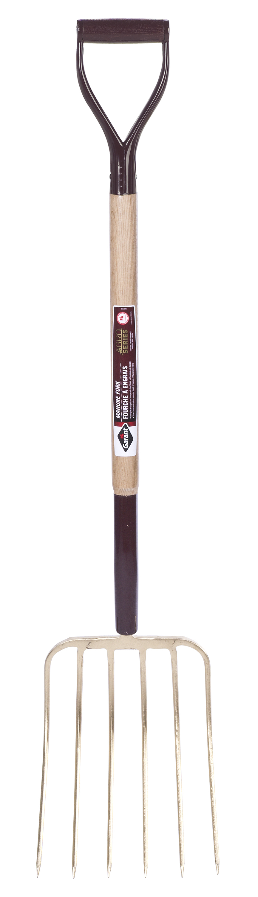 Manure fork, 6 tines/13&#34;, wood handle, dh, Agro Series
