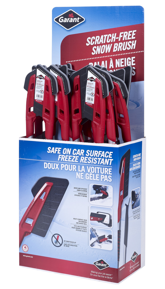 Snow brush, 28&#34; with EVA foam, display 24 units, Garant