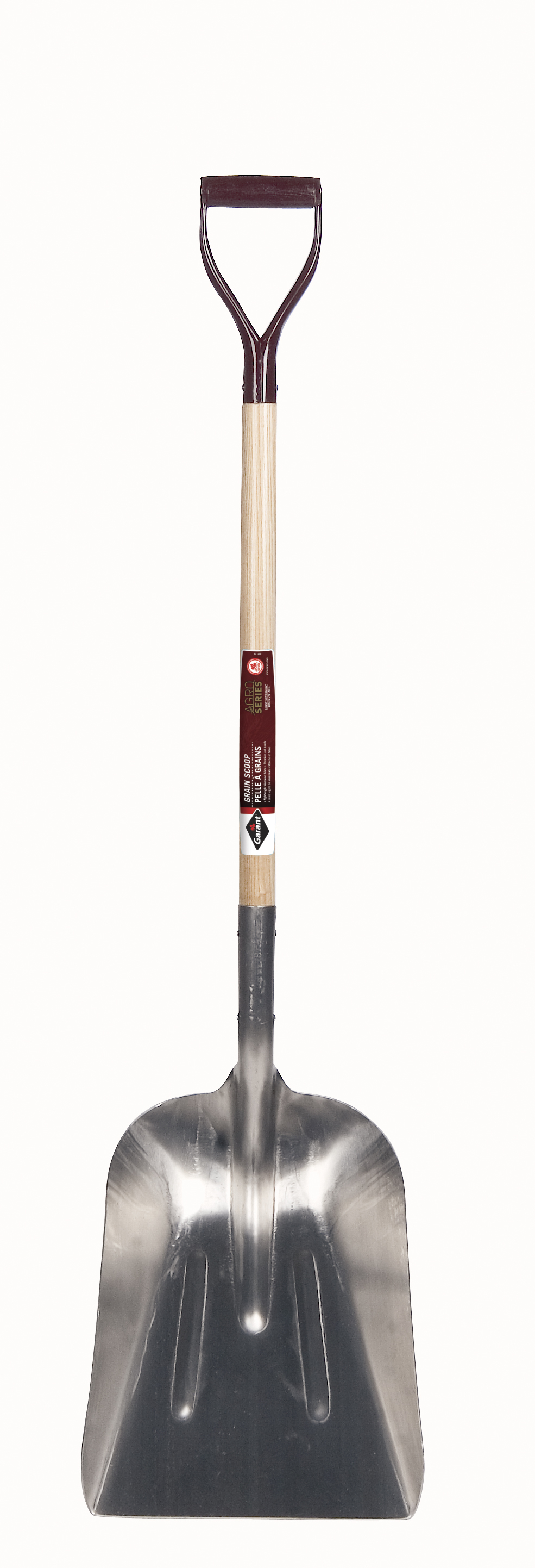 Grain scoop #8, aluminum blade, 34.75&#34; hdle, dh
