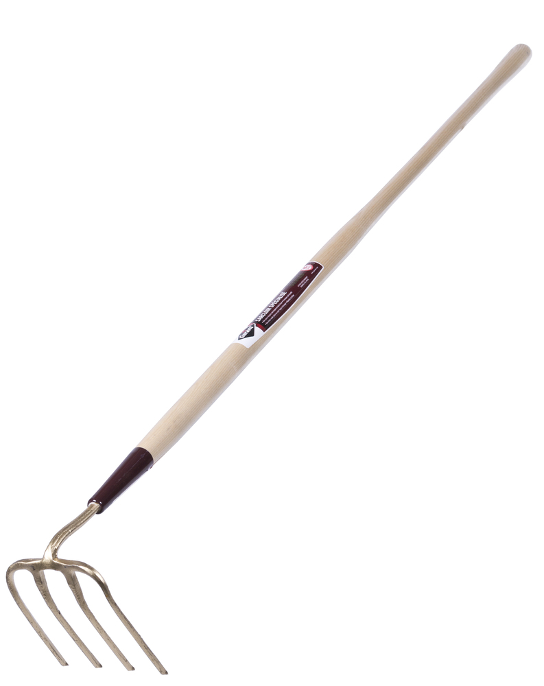 Potato hook, 4 tines/6&#34;, wood handle, lh, Agro Series
