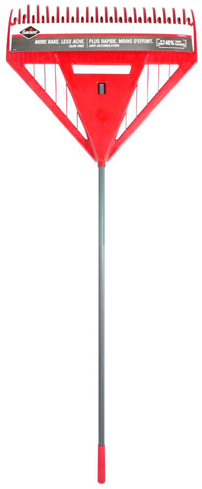 Leaf rake, dual tine, 39 tines, py head, Garant